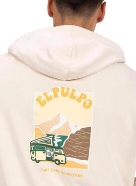 Sudadera El Pulpo Camper beige para hombre