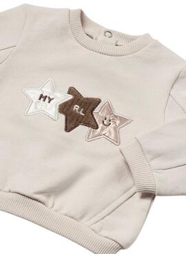 Sudadera Mayoral estrellas beige Para bebé