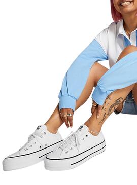 Zapatillas Converse Chuck Taylor All Star Leather Platform Blanco 