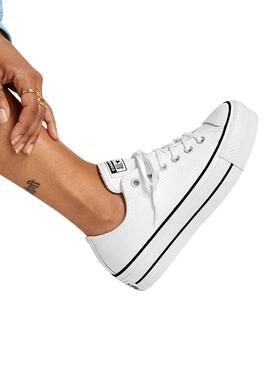 Zapatillas Converse Chuck Taylor All Star Leather Platform Blanco 