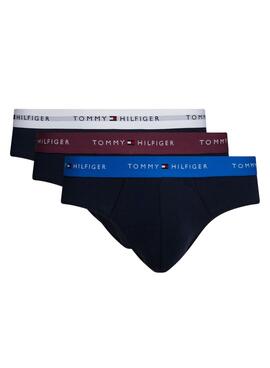 Pack de 3 calzoncillos Tommy Hilfiger slip cintura elástica multicolor