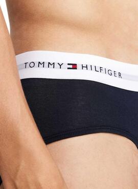 Pack de 3 calzoncillos Tommy Hilfiger slip cintura elástica multicolor