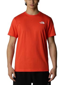 Camiseta The North Face Box naranja para hombre