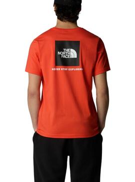 Camiseta The North Face Box naranja para hombre