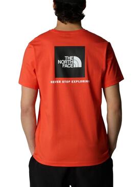 Camiseta The North Face Box naranja para hombre