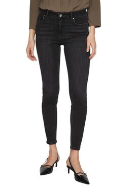 Pantalón vaquero Vila Visarah denim negro para mujer