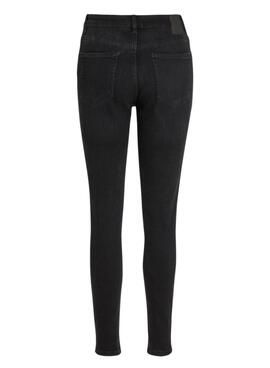 Pantalón vaquero Vila Visarah denim negro para mujer