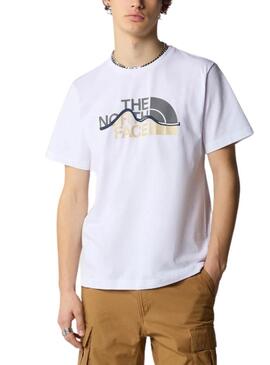 Camiseta The North Face Mountain Line blanco para hombre