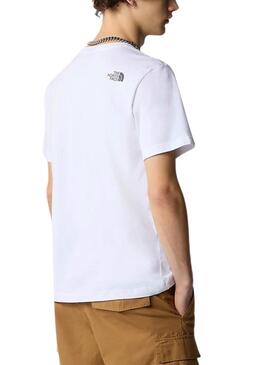 Camiseta The North Face Mountain Line blanco para hombre