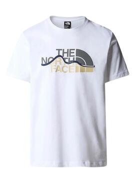 Camiseta The North Face Mountain Line blanco para hombre