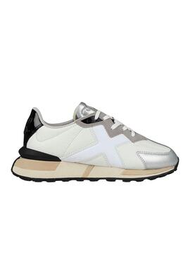 Zapatillas Munich Soku 16 blanco y plateado para mujer