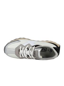 Zapatillas Munich Soku 16 blanco y plateado para mujer