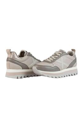 Zapatillas Munich Ripple 66 gris para mujer