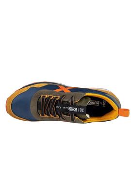 Zapatillas Munich UM 74 azul y mostaza para hombre