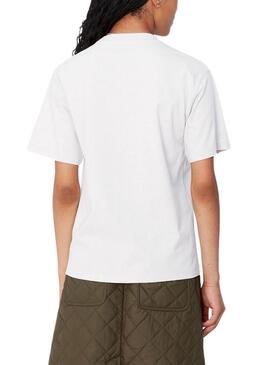 Camiseta Carhartt American Script blanco para mujer