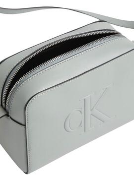 Bolso Calvin Klein Camera gris para mujer