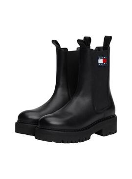 Botas Tommy Jeans Urban Chelsea negro para mujer