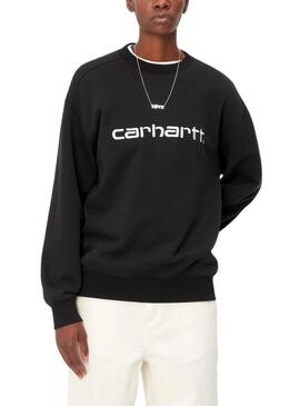 Sudadera Carhartt básica negra para hombre