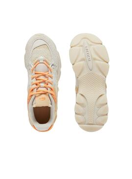 Zapatillas Lacoste L003 beige y coral para hombre