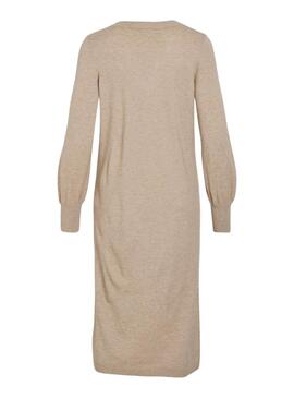 Vestido Vila Vicomfy beige para mujer