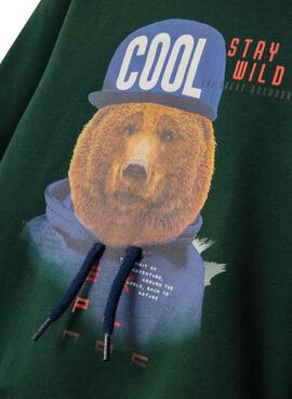 Sudadera Name It Bear verde para niño