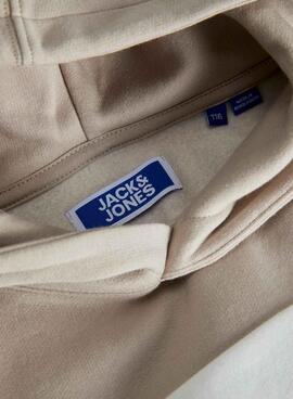 Sudadera Jack and Jones Elegacy beige para niño