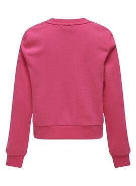 Sudadera Only Colette fucsia para niña