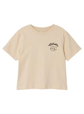 Camiseta Name It Lasso Mini beige para niño