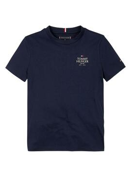 Camiseta Tommy Hilfiger Puff azul marino para niño