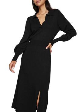 Vestido Vila Vicomfy de punto negro para mujer