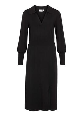 Vestido Vila Vicomfy de punto negro para mujer