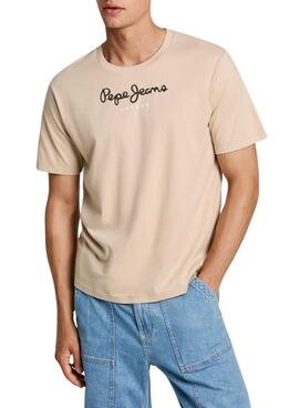 Camiseta Pepe Jeans Eggo beige para hombre