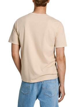 Camiseta Pepe Jeans Eggo beige para hombre