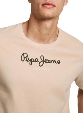 Camiseta Pepe Jeans Eggo beige para hombre