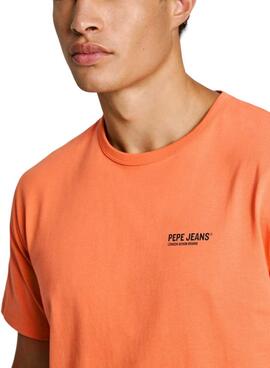 Camiseta Pepe Jeans Sam naranja para hombre