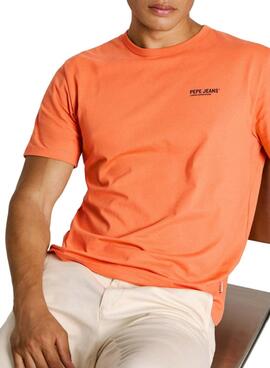 Camiseta Pepe Jeans Sam naranja para hombre