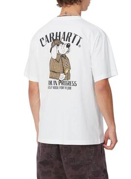 Camiseta Carhartt Inspector blanco para hombre