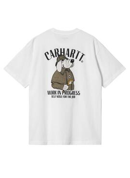 Camiseta Carhartt Inspector blanco para hombre