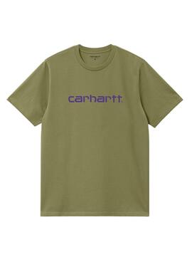 Camiseta Carhartt verde básico para hombre