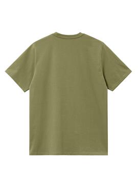 Camiseta Carhartt verde básico para hombre