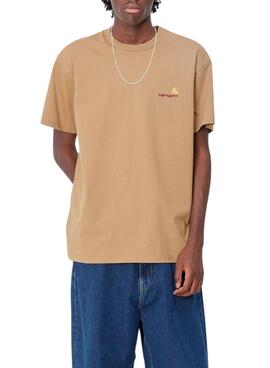 Camiseta Carhartt Script camel para hombre