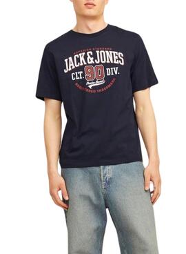 Camiseta Jack and Jones Logotipo marino para hombre