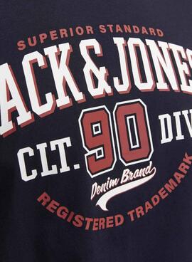 Camiseta Jack and Jones Logotipo marino para hombre