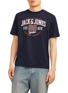 Camiseta Jack and Jones Logotipo marino para hombre