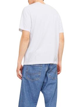 Camiseta Jack and Jones Logotipo blanco para hombre