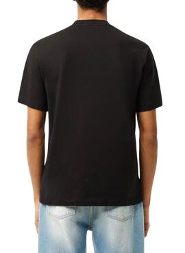 Camiseta Lacoste Band negro y beige para hombre