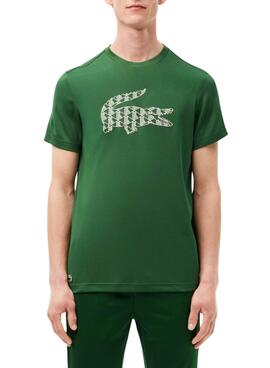 Camiseta Lacoste Monograma verde para hombre