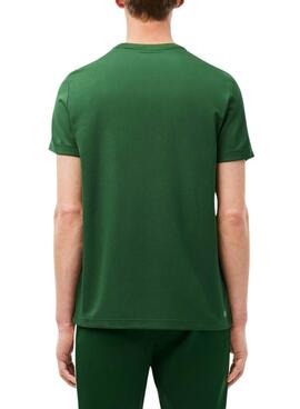 Camiseta Lacoste Monograma verde para hombre