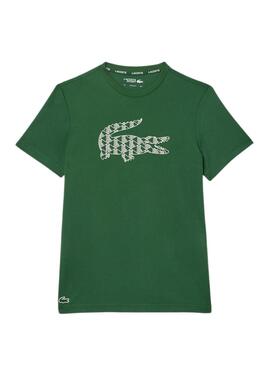 Camiseta Lacoste Monograma verde para hombre