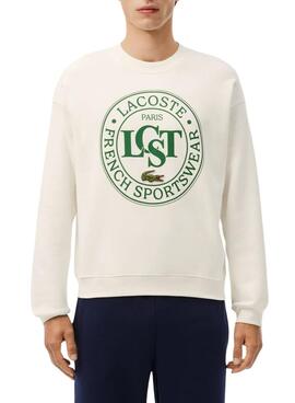 Sudadera Lacoste French Sportswear beige para hombre 